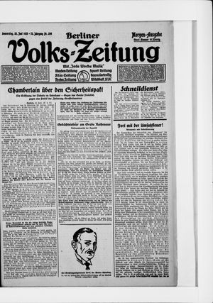 Berliner Volkszeitung vom 25.06.1925