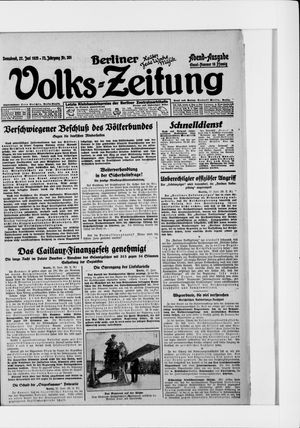 Berliner Volkszeitung vom 27.06.1925