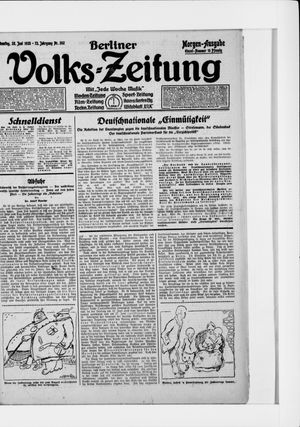 Berliner Volkszeitung vom 28.06.1925