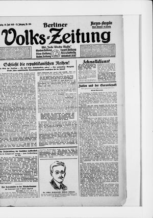 Berliner Volkszeitung vom 30.06.1925