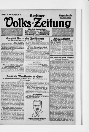 Berliner Volkszeitung on Jul 3, 1925