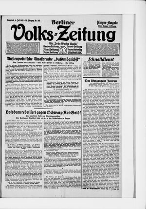 Berliner Volkszeitung vom 04.07.1925