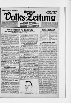Berliner Volkszeitung vom 05.07.1925