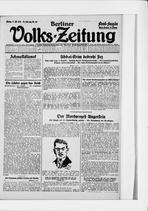 Berliner Volkszeitung vom 06.07.1925