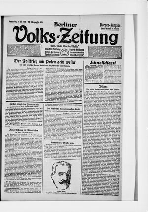 Berliner Volkszeitung vom 09.07.1925