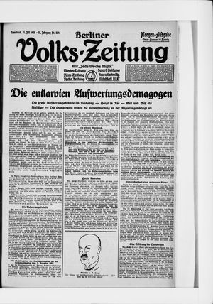 Berliner Volkszeitung vom 11.07.1925