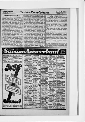 Berliner Volkszeitung vom 12.07.1925