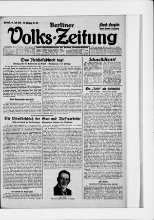 Berliner Volkszeitung vom 15.07.1925