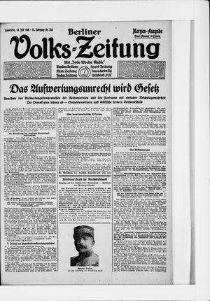 Berliner Volkszeitung on Jul 16, 1925