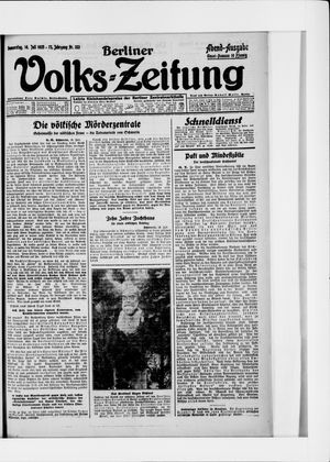 Berliner Volkszeitung on Jul 16, 1925