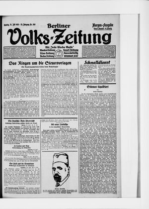 Berliner Volkszeitung vom 21.07.1925