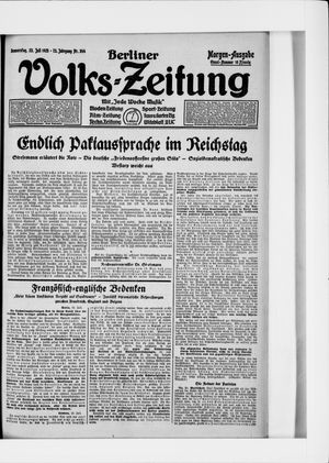Berliner Volkszeitung vom 23.07.1925