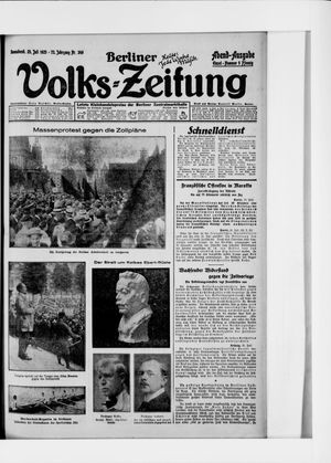 Berliner Volkszeitung vom 25.07.1925
