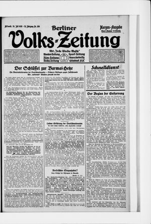 Berliner Volkszeitung vom 29.07.1925