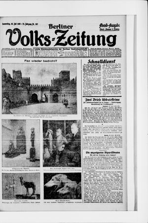 Berliner Volkszeitung vom 30.07.1925