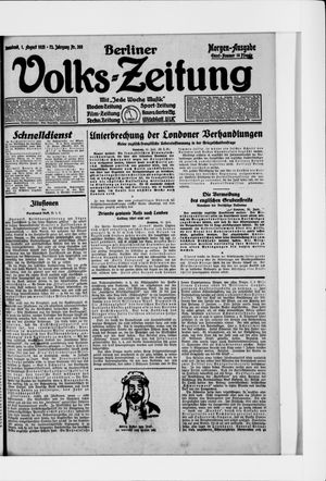Berliner Volkszeitung on Aug 1, 1925