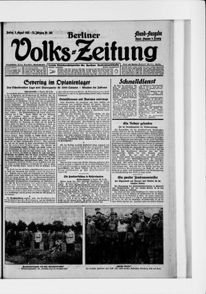 Berliner Volkszeitung vom 03.08.1925
