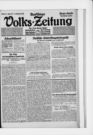 Berliner Volkszeitung vom 05.08.1925