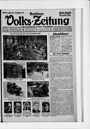 Berliner Volkszeitung vom 05.08.1925