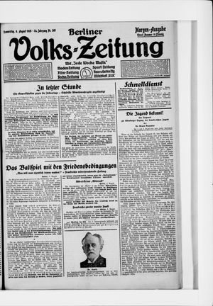 Berliner Volkszeitung vom 06.08.1925