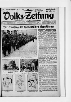 Berliner Volkszeitung vom 08.08.1925