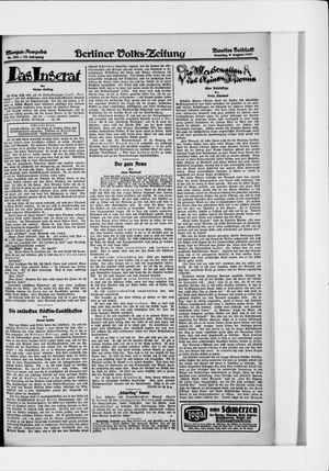 Berliner Volkszeitung vom 09.08.1925