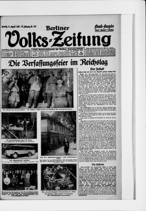 Berliner Volkszeitung on Aug 11, 1925
