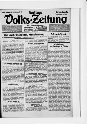 Berliner Volkszeitung on Aug 14, 1925