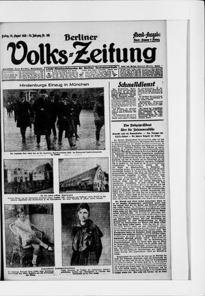 Berliner Volkszeitung vom 14.08.1925