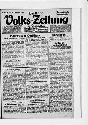 Berliner Volkszeitung vom 15.08.1925