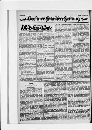 Berliner Volkszeitung vom 17.08.1925