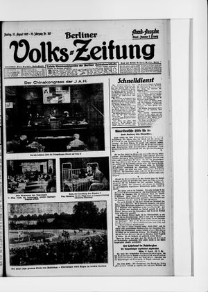 Berliner Volkszeitung on Aug 17, 1925