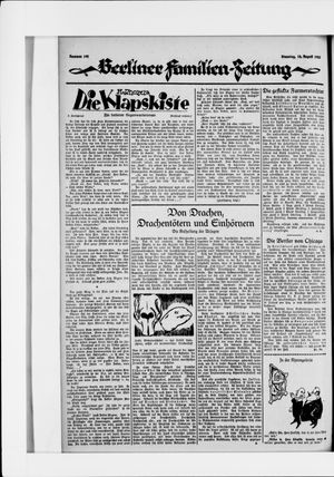 Berliner Volkszeitung vom 18.08.1925