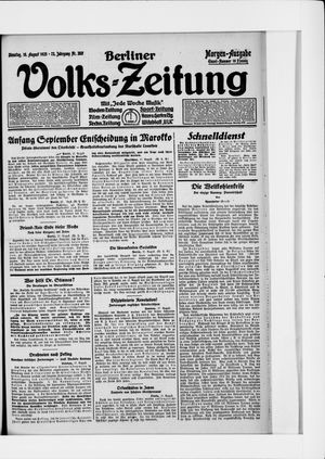 Berliner Volkszeitung vom 18.08.1925