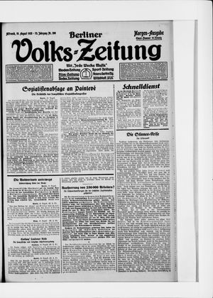 Berliner Volkszeitung on Aug 19, 1925