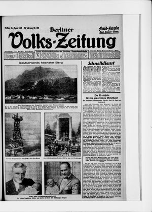 Berliner Volkszeitung vom 21.08.1925