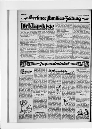Berliner Volkszeitung vom 22.08.1925