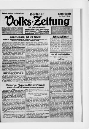 Berliner Volkszeitung on Aug 23, 1925