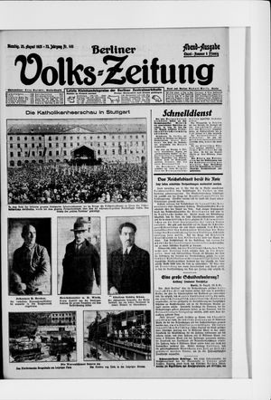 Berliner Volkszeitung vom 25.08.1925