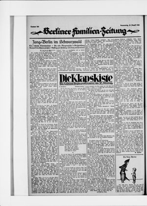 Berliner Volkszeitung vom 27.08.1925