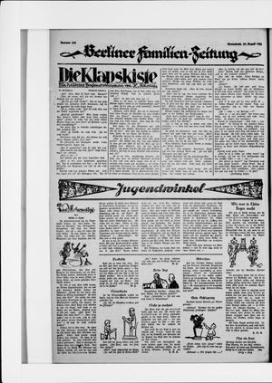 Berliner Volkszeitung on Aug 29, 1925