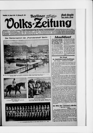 Berliner Volkszeitung on Aug 29, 1925