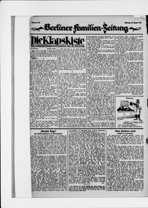 Berliner Volkszeitung vom 31.08.1925