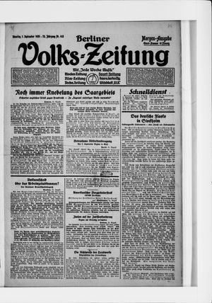 Berliner Volkszeitung vom 01.09.1925