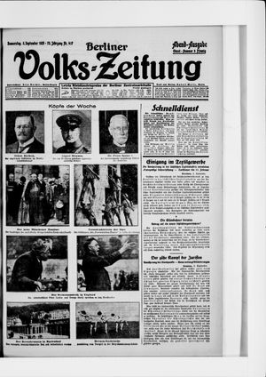 Berliner Volkszeitung vom 03.09.1925