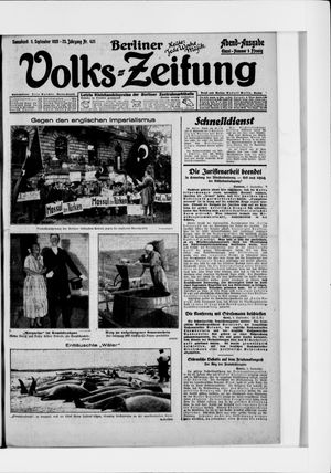 Berliner Volkszeitung vom 05.09.1925