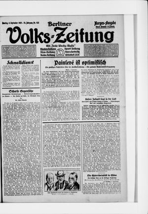 Berliner Volkszeitung vom 06.09.1925
