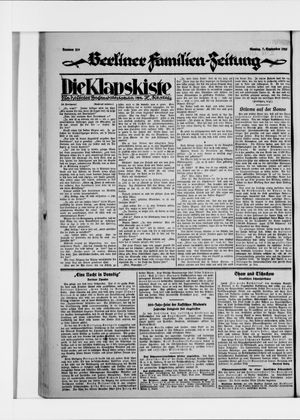 Berliner Volkszeitung vom 07.09.1925