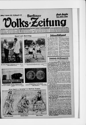 Berliner Volkszeitung vom 07.09.1925