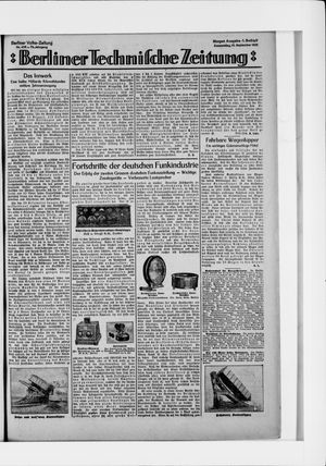 Berliner Volkszeitung vom 10.09.1925